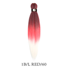 Load image into Gallery viewer, Hairnergy Braids Pre-Stretched 56&#39;&#39; Braiding Hair Extensions Ombre (color 1B/L-Red/60)
