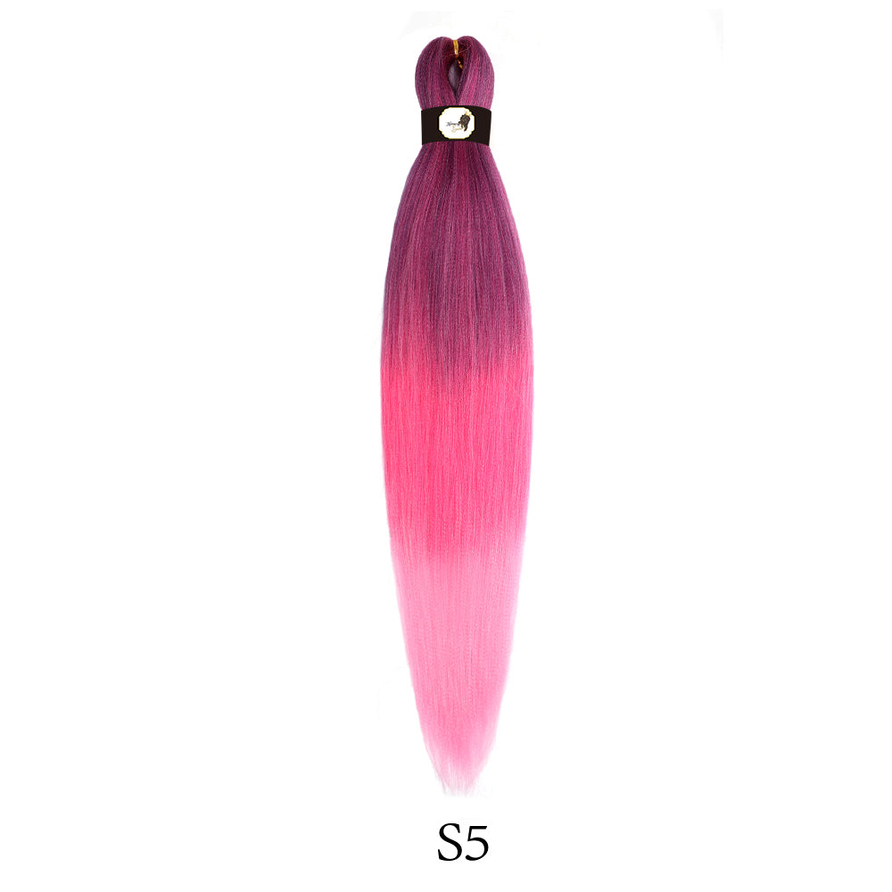 Hairnergy Braids Pre-Stretched 56'' Braiding Hair Extensions Ombre (color S5)Purple/Red/Pink