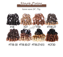 Load image into Gallery viewer, 2x french curl silky extensions bundles loose wavy curls ombre synthetic braiding hair
