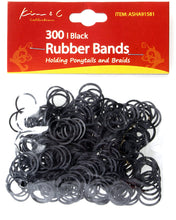 Load image into Gallery viewer, KIM &amp; C 300pcs Rubber Bands - Black
