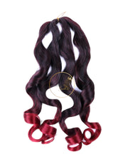 Load image into Gallery viewer, 2x french curl silky extensions bundles loose wavy curls ombre synthetic braiding hair
