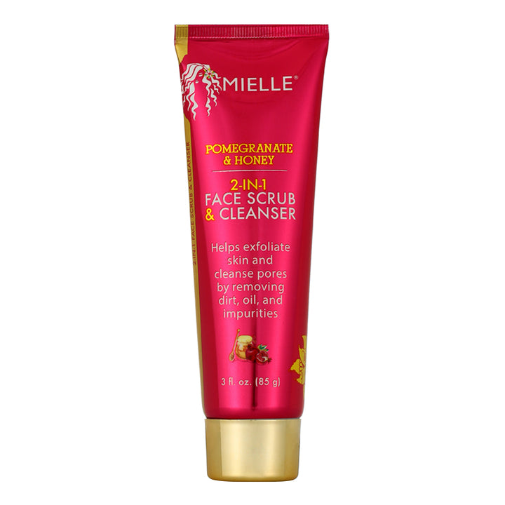 MIELLE ORGANICS Pomegranate and Honey 2-in-1 Face Scrub and Cleanser (3oz)